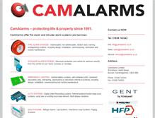 Tablet Screenshot of camalarms.co.uk